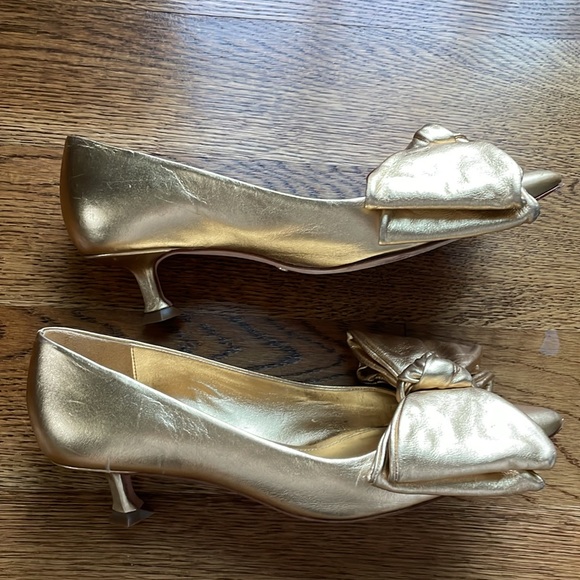 Caroline constas gold bow kitten heels - Picture 4 of 8